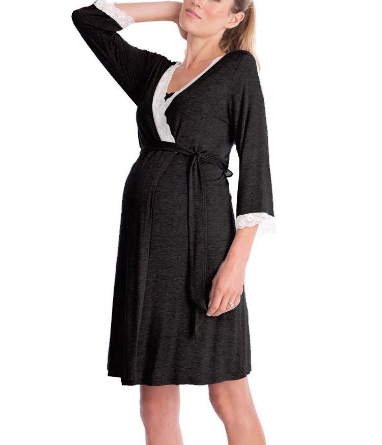 Petal Sleeve Maternity Night Dress