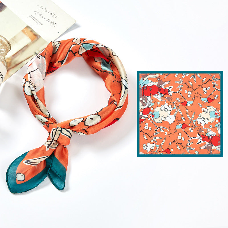Silk Satin Printed Scarves