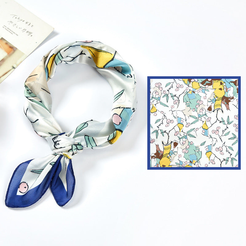 Silk Satin Printed Scarves