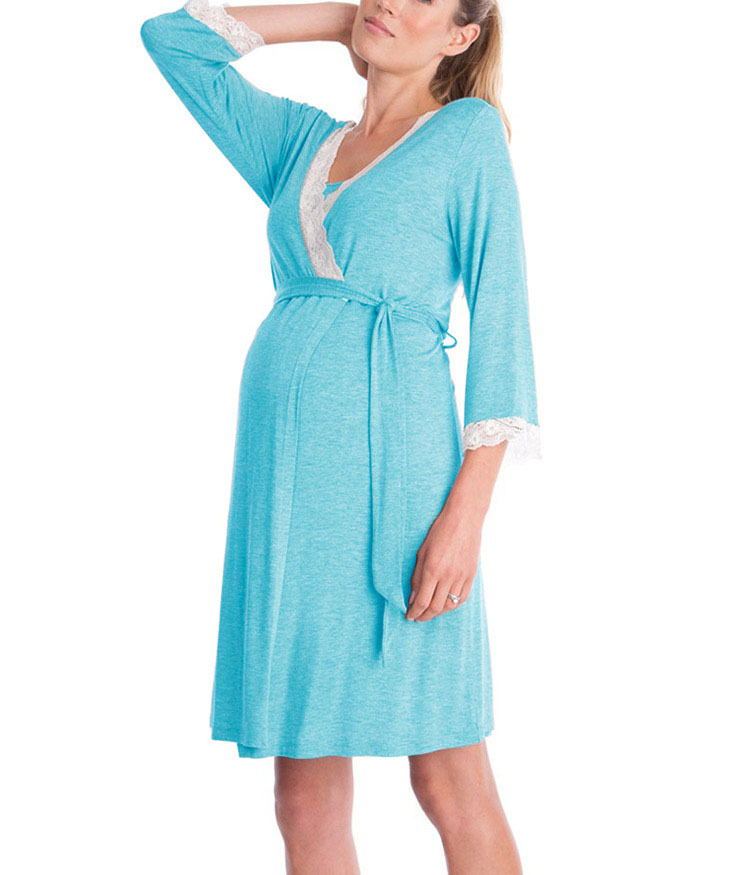 Petal Sleeve Maternity Night Dress