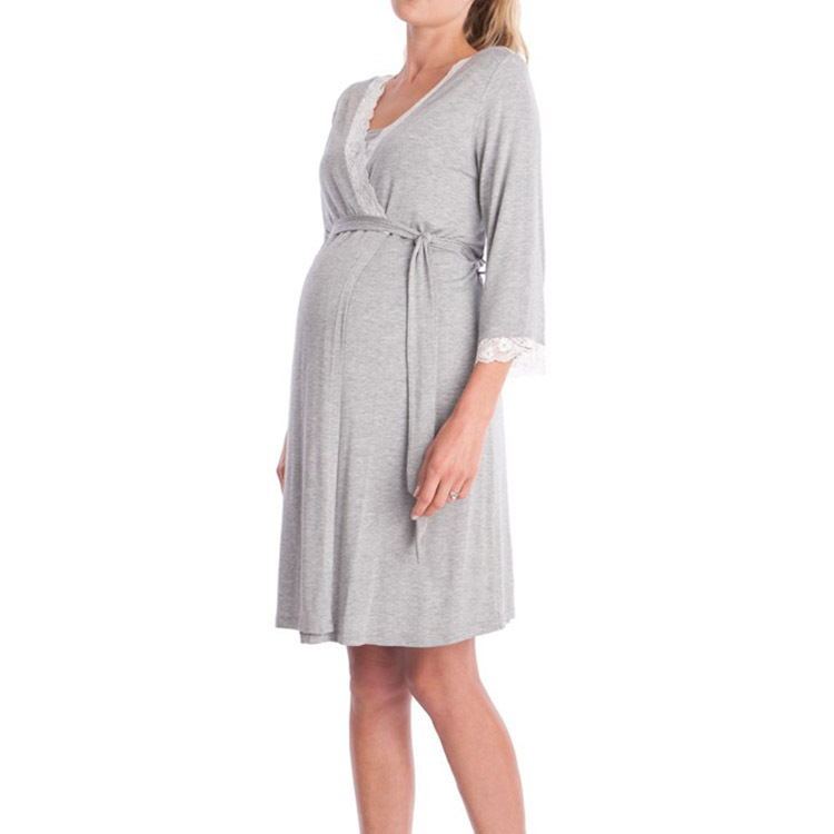 Petal Sleeve Maternity Night Dress