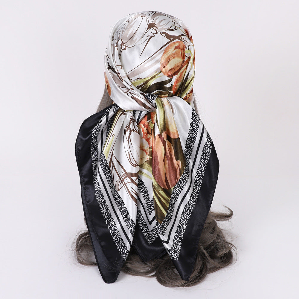 Flower Elegant Silk Scarves