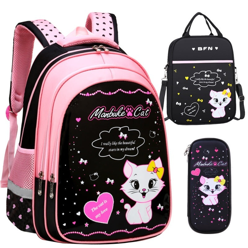 Cute Cat Print Backpack