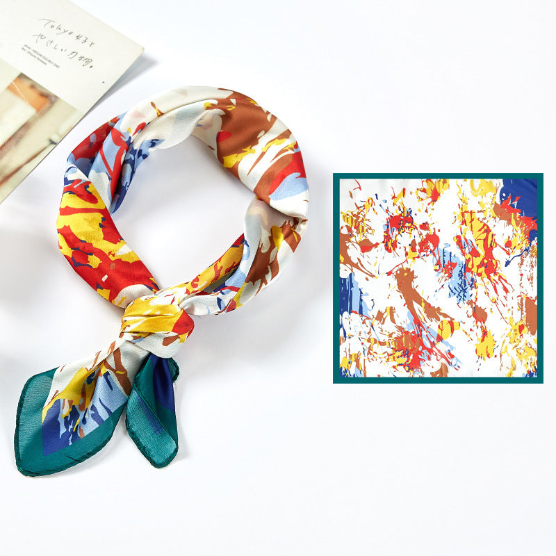 Silk Satin Printed Scarves
