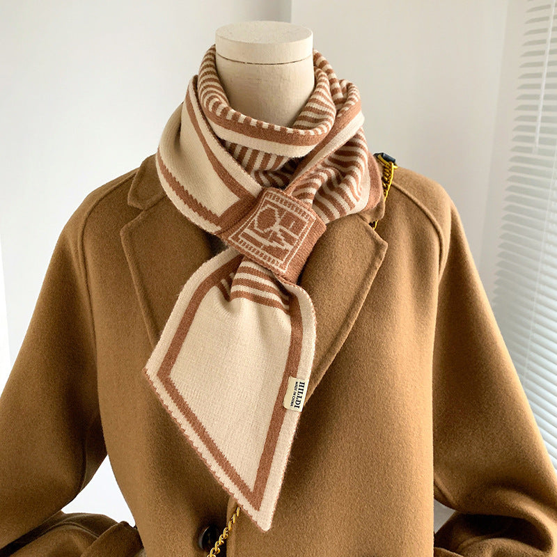 Plain Weave Decorate Warm Scarves