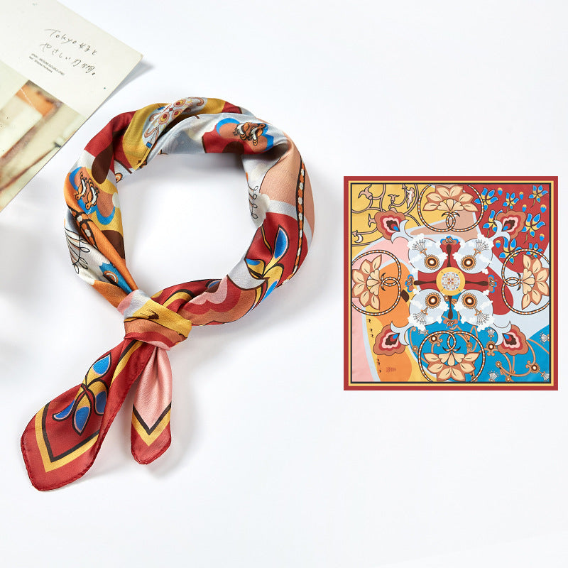 Silk Satin Printed Scarves