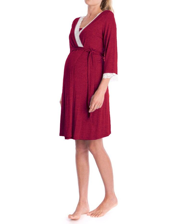 Petal Sleeve Maternity Night Dress