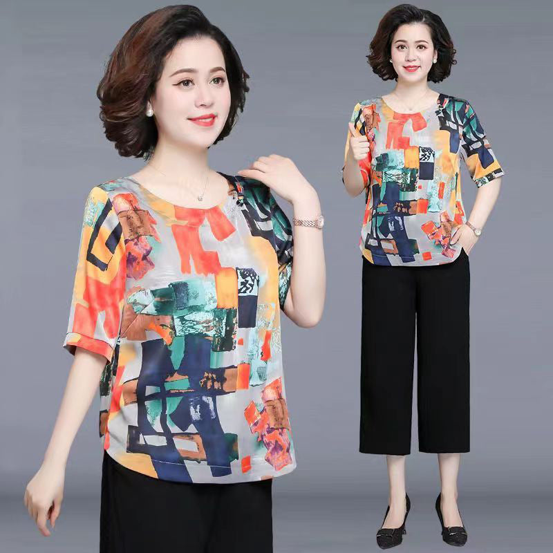 Ice Silk Short Sleeve Suit