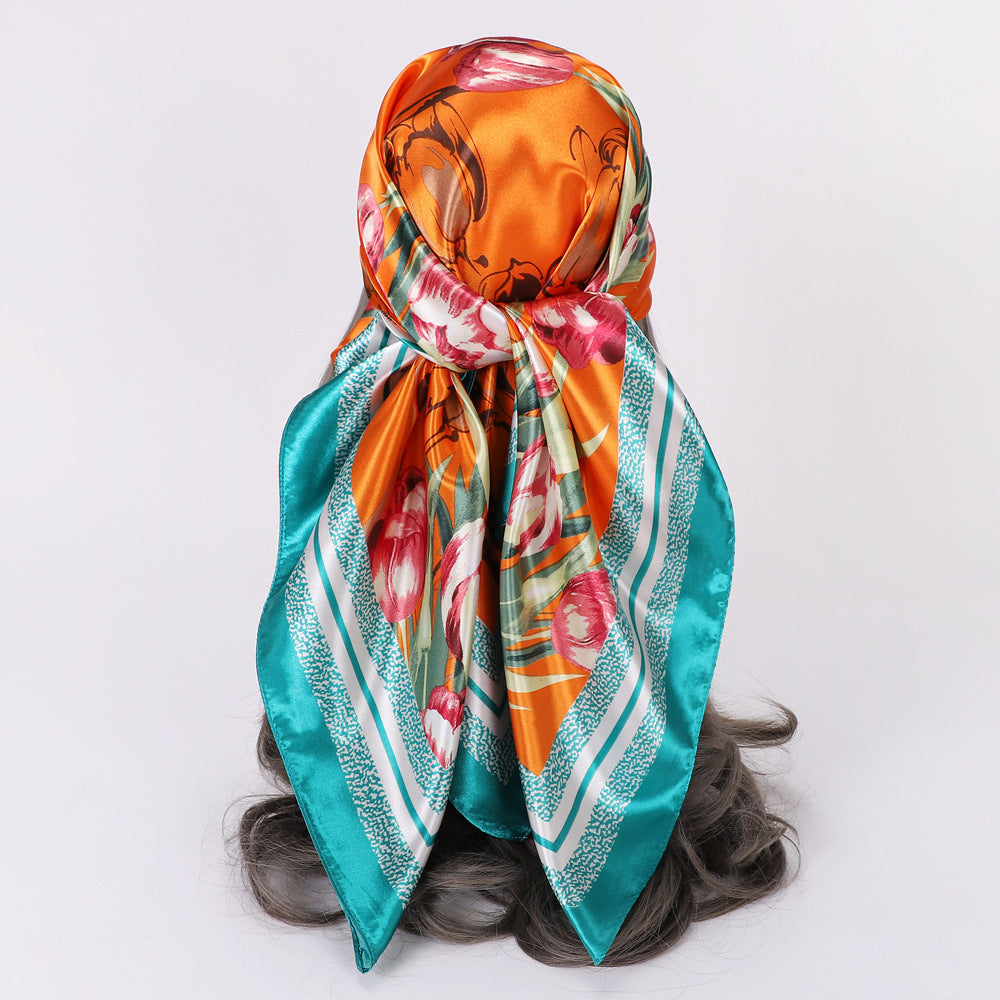 Flower Elegant Silk Scarves