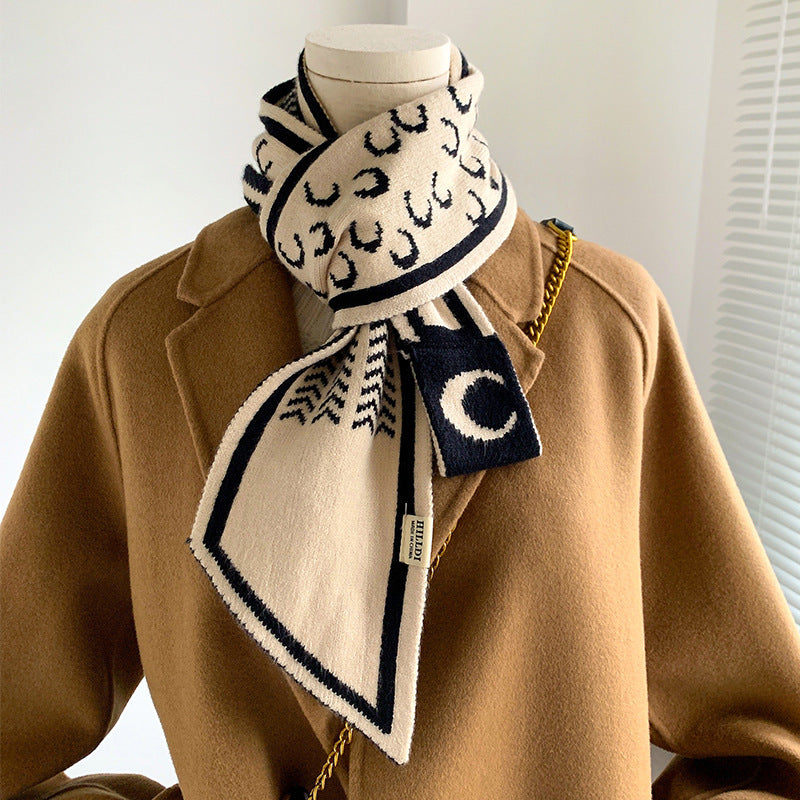 Plain Weave Decorate Warm Scarves