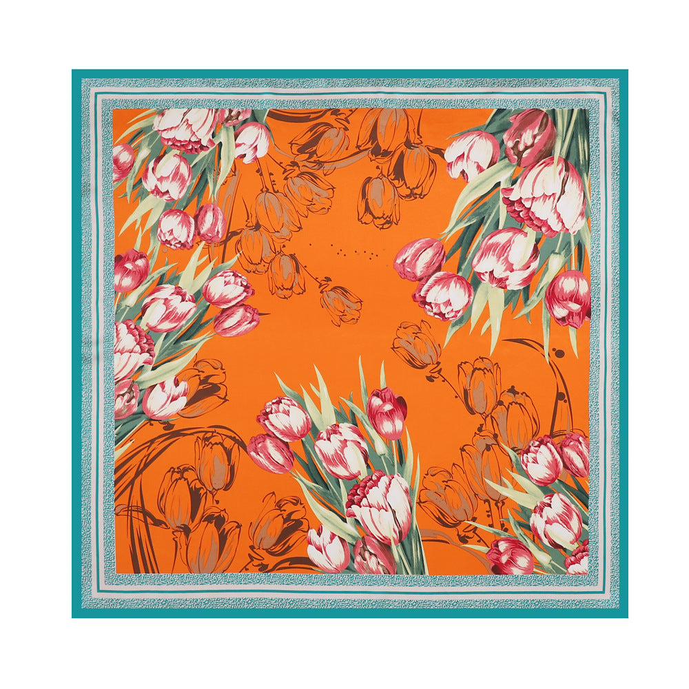 Flower Elegant Silk Scarves