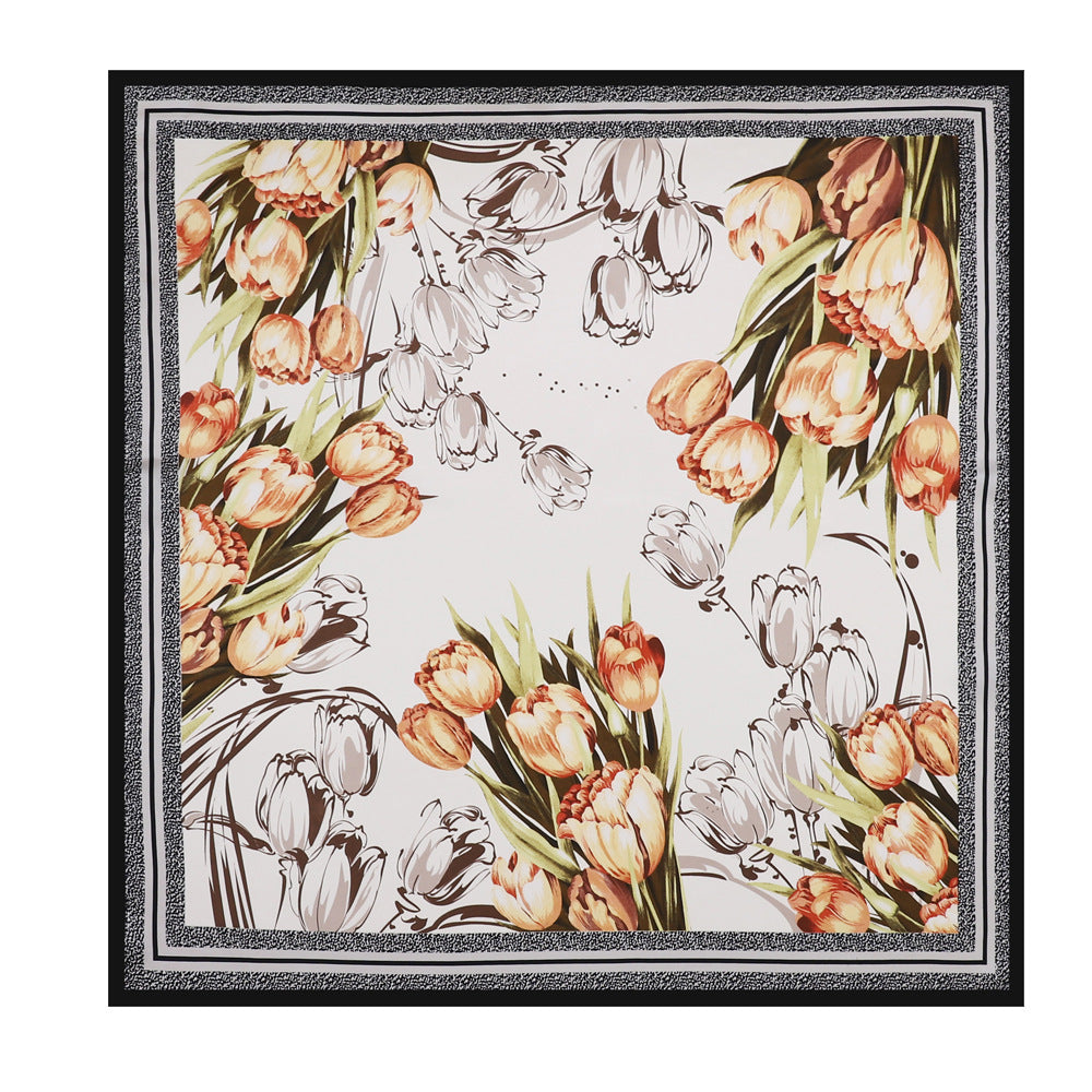 Flower Elegant Silk Scarves