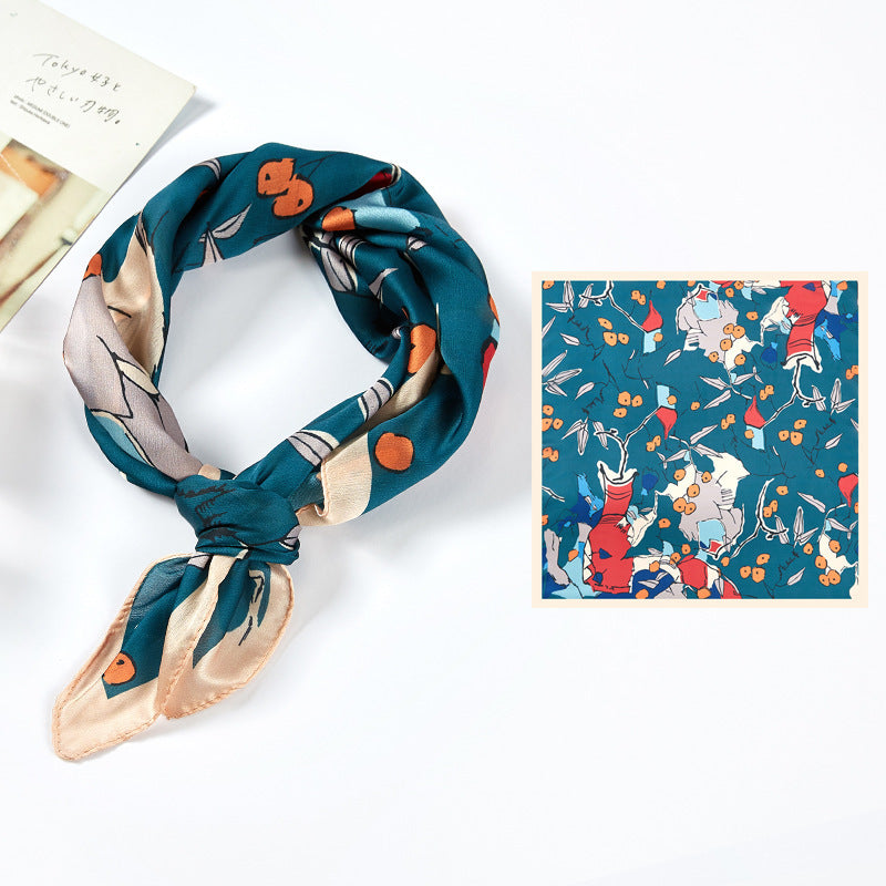 Silk Satin Printed Scarves